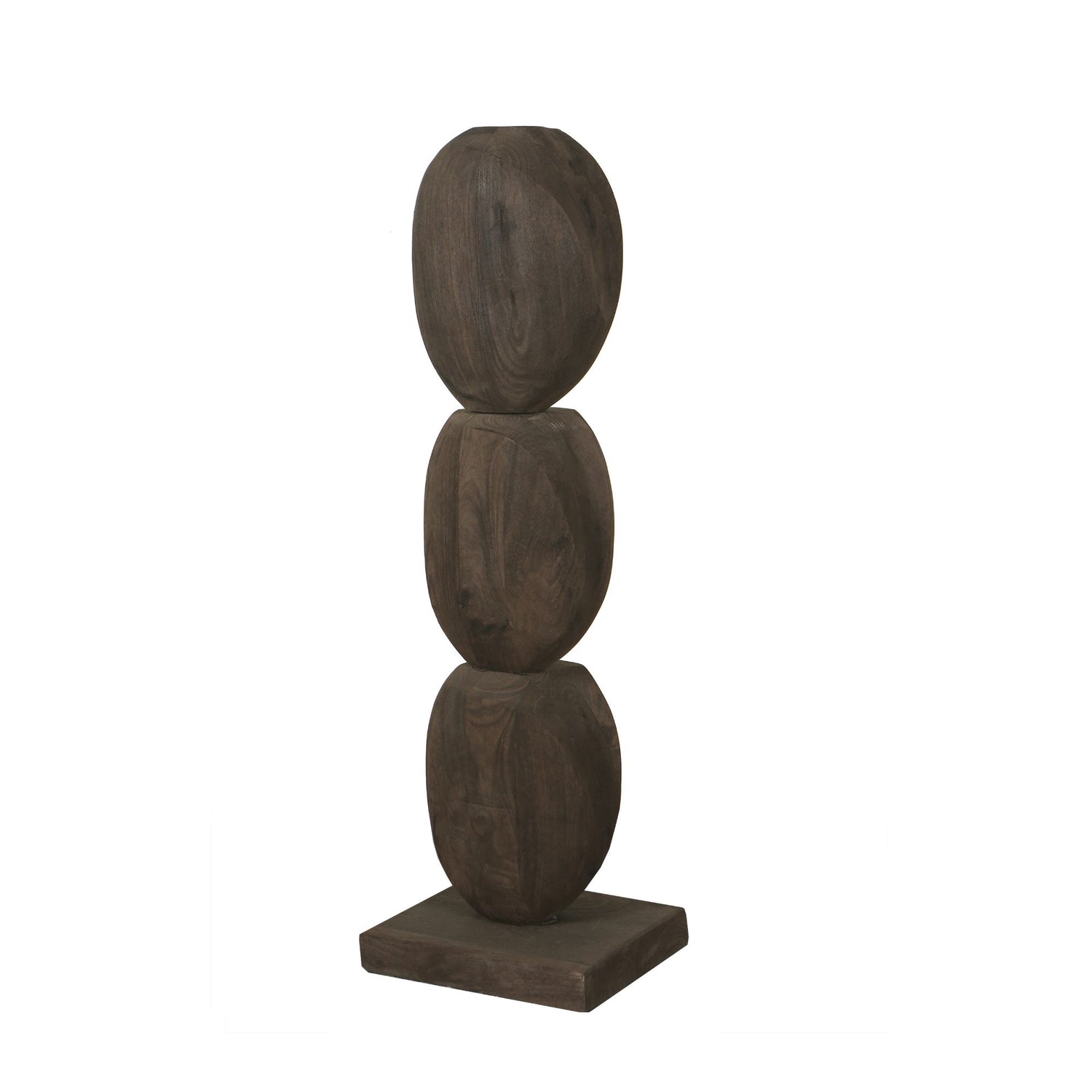 Kodey Brown Mango Wood Circle Shaped Statue PTMD