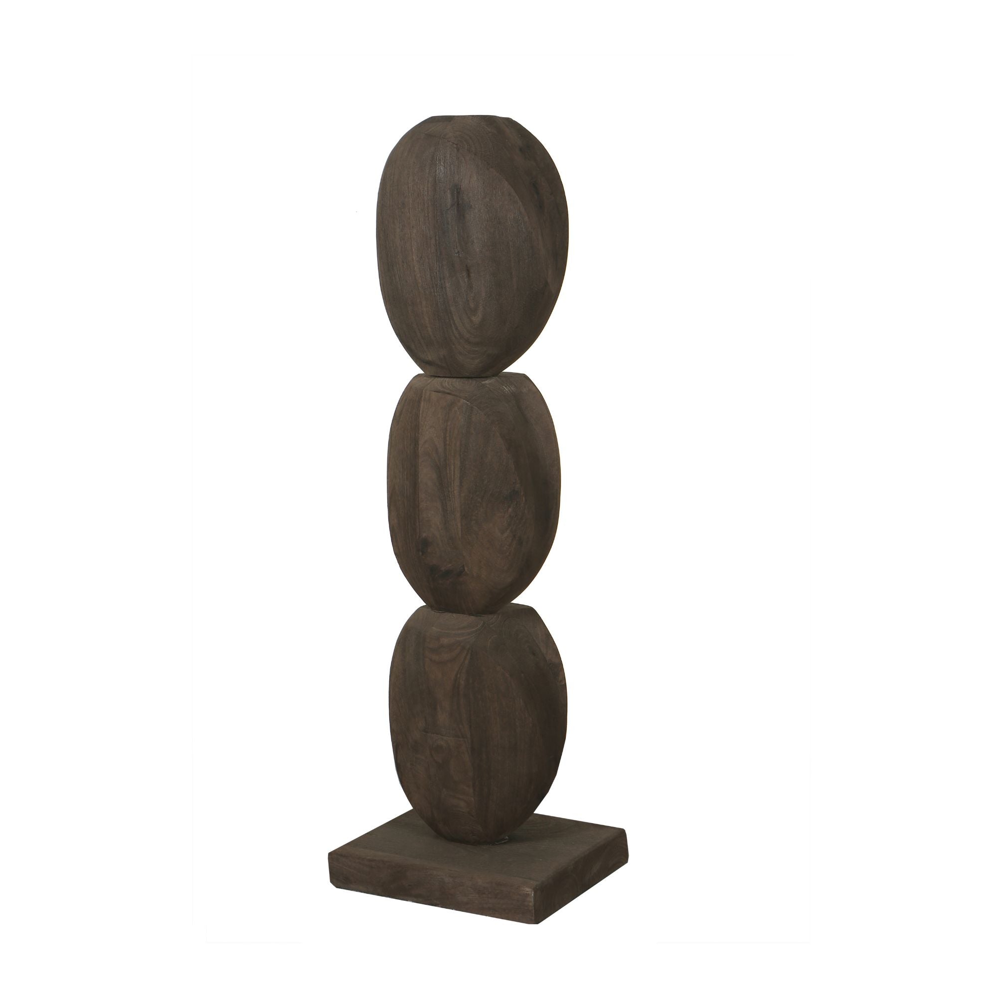 Kodey Brown Mango Wood Circle Shaped Statue PTMD