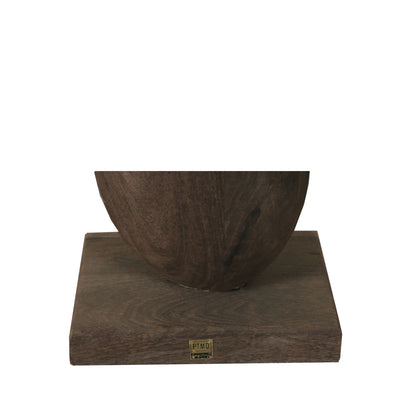 Kodey Brown Mango Wood Circle Shaped Statue PTMD