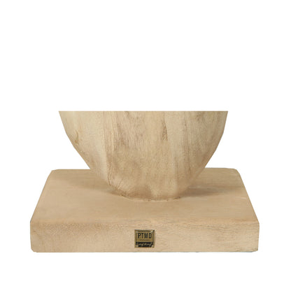 Kodey Natural Mango Wood Circle Shaped Statue PTMD