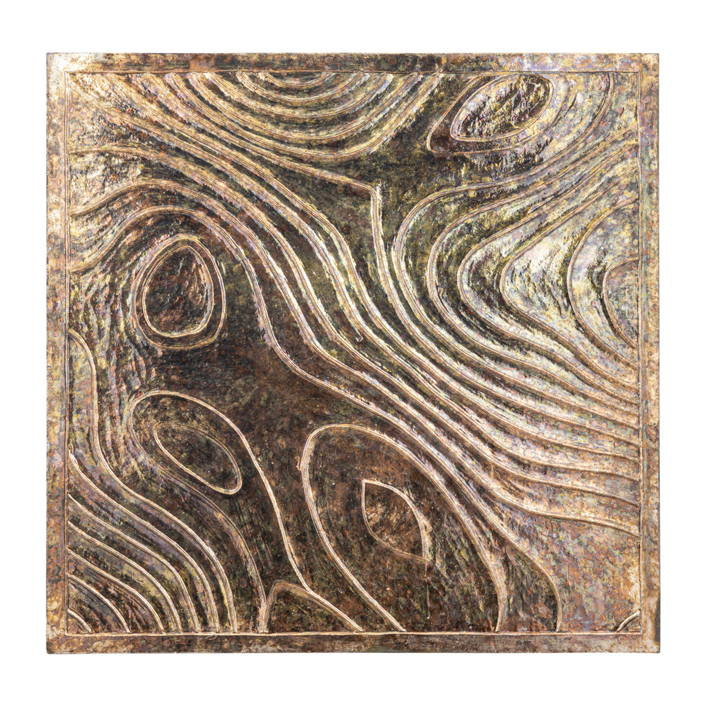 Connolly Oil Green Wood Square Wall Panel L PTMD