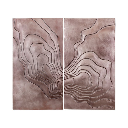 Erike Bronze Casted Alu Wall Panel Wave In 2 Parts PTMD