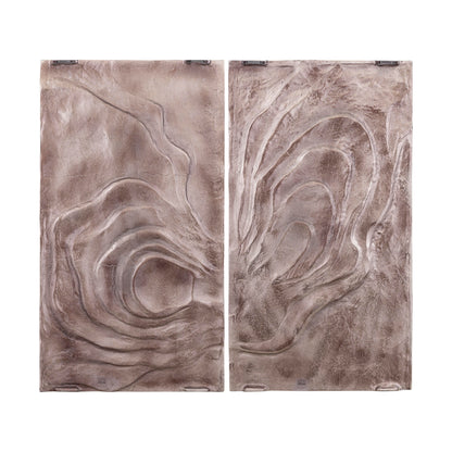 Erike Bronze Casted Alu Wall Panel Wave In 2 Parts PTMD