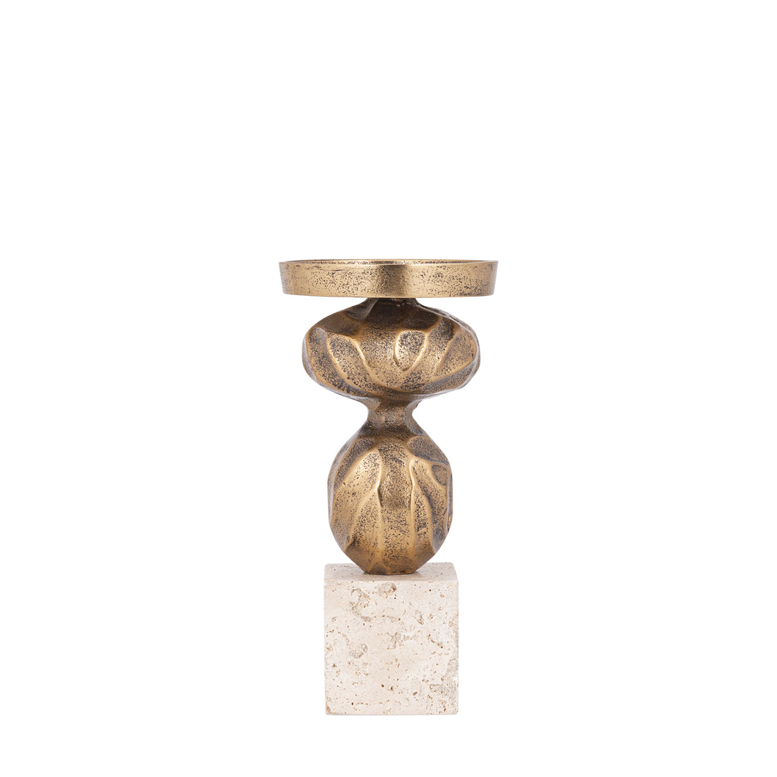 Malines Gold Casted Alu Candleholder On Base S PTMD