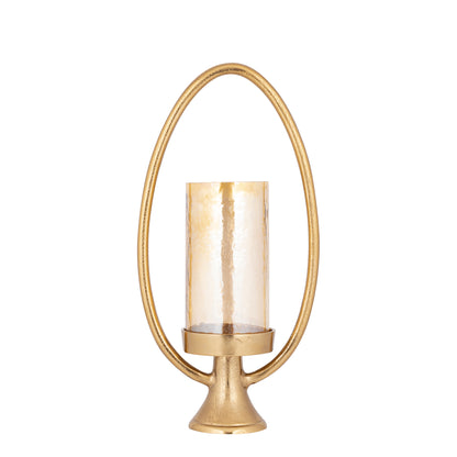Windlicht Berido Goud Aluminium Ovaal Frame PTMD