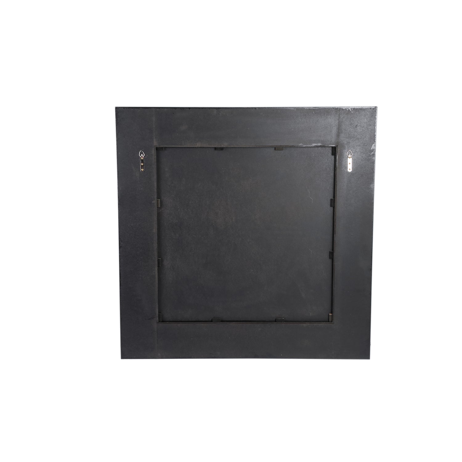 Gezzy Brown Wooden Mirror Curl Frame Square 110x7x110cm PTMD