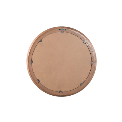 Nibbi Natural Wooden Mirror Twist Round Frame 65x5x65cm PTMD