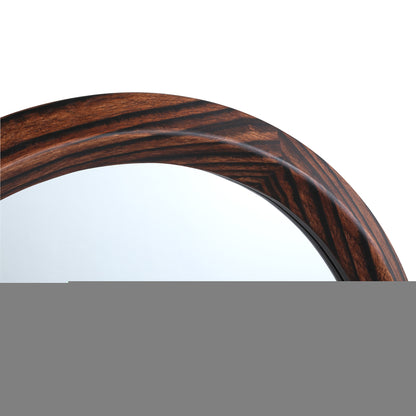 Nibbi Brown Wooden Mirror Twist Round Frame 65x5x65cm PTMD
