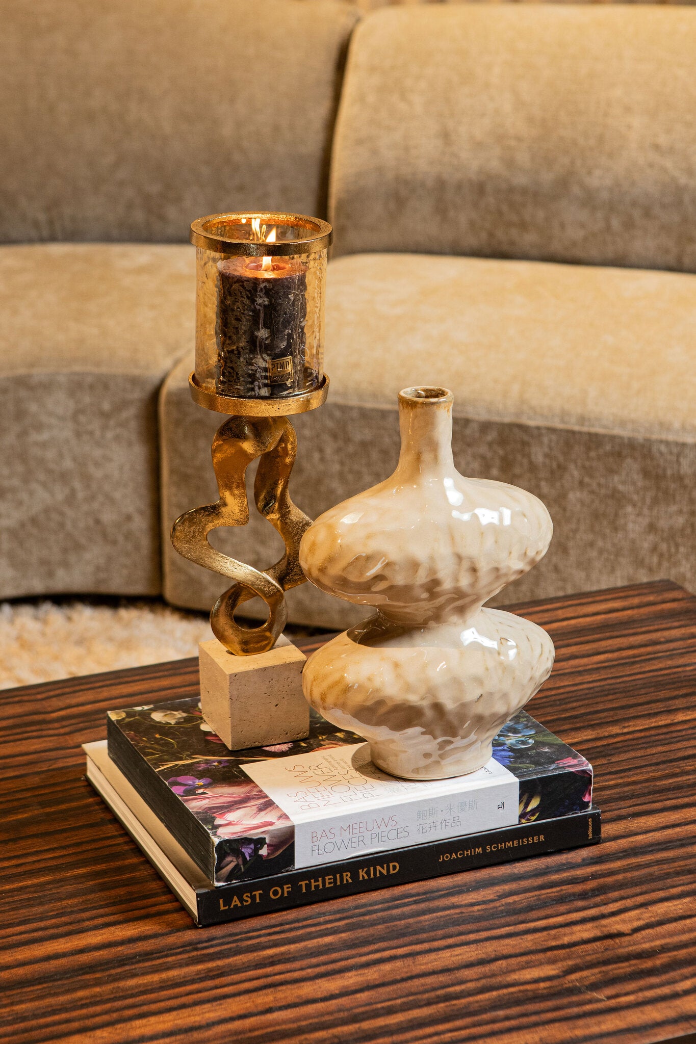 Tiess Black Wooden Veneer Coffeetable 2 Drawers PTMD