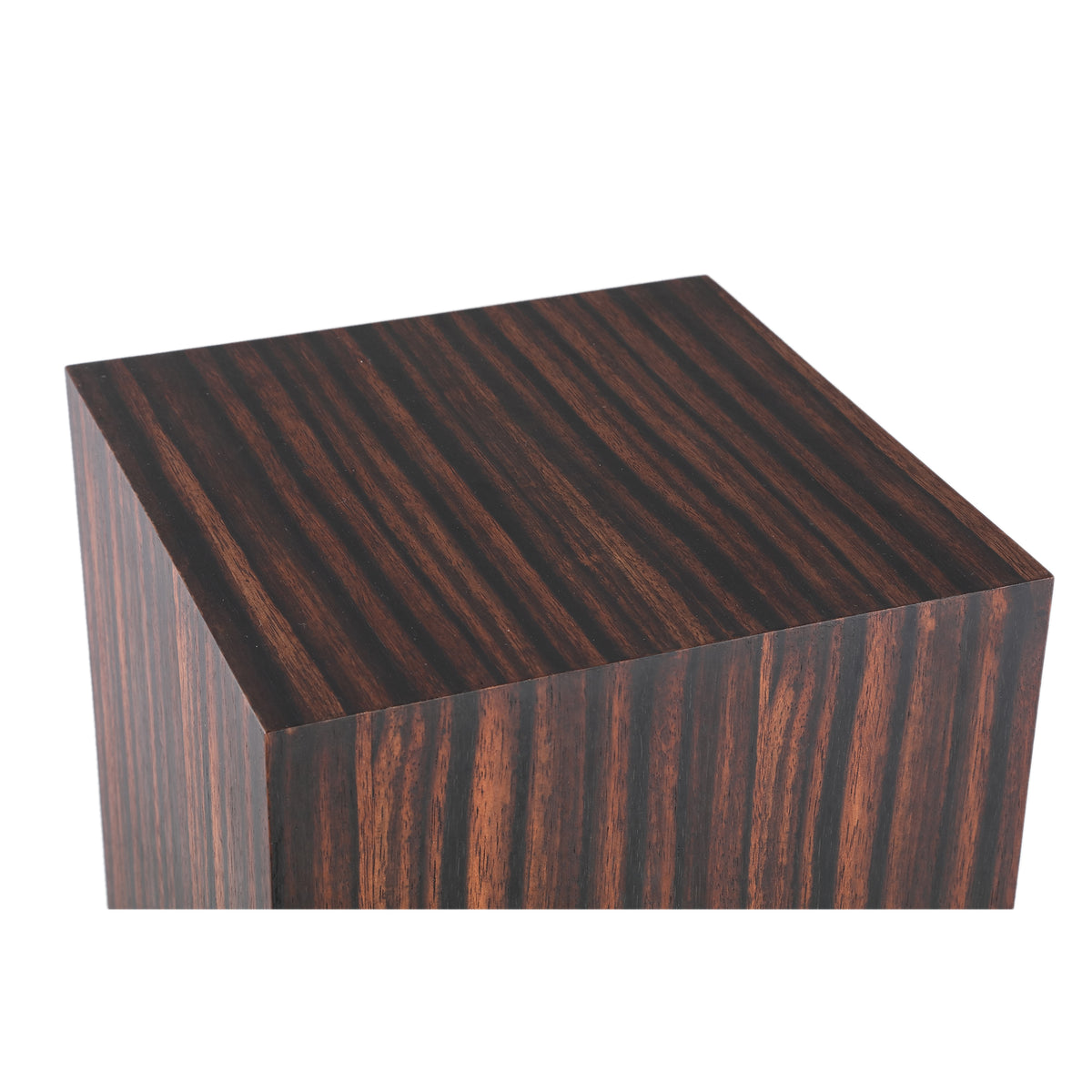 Tiess Brown Wooden Veneer Pedestal Set Of 2 PTMD
