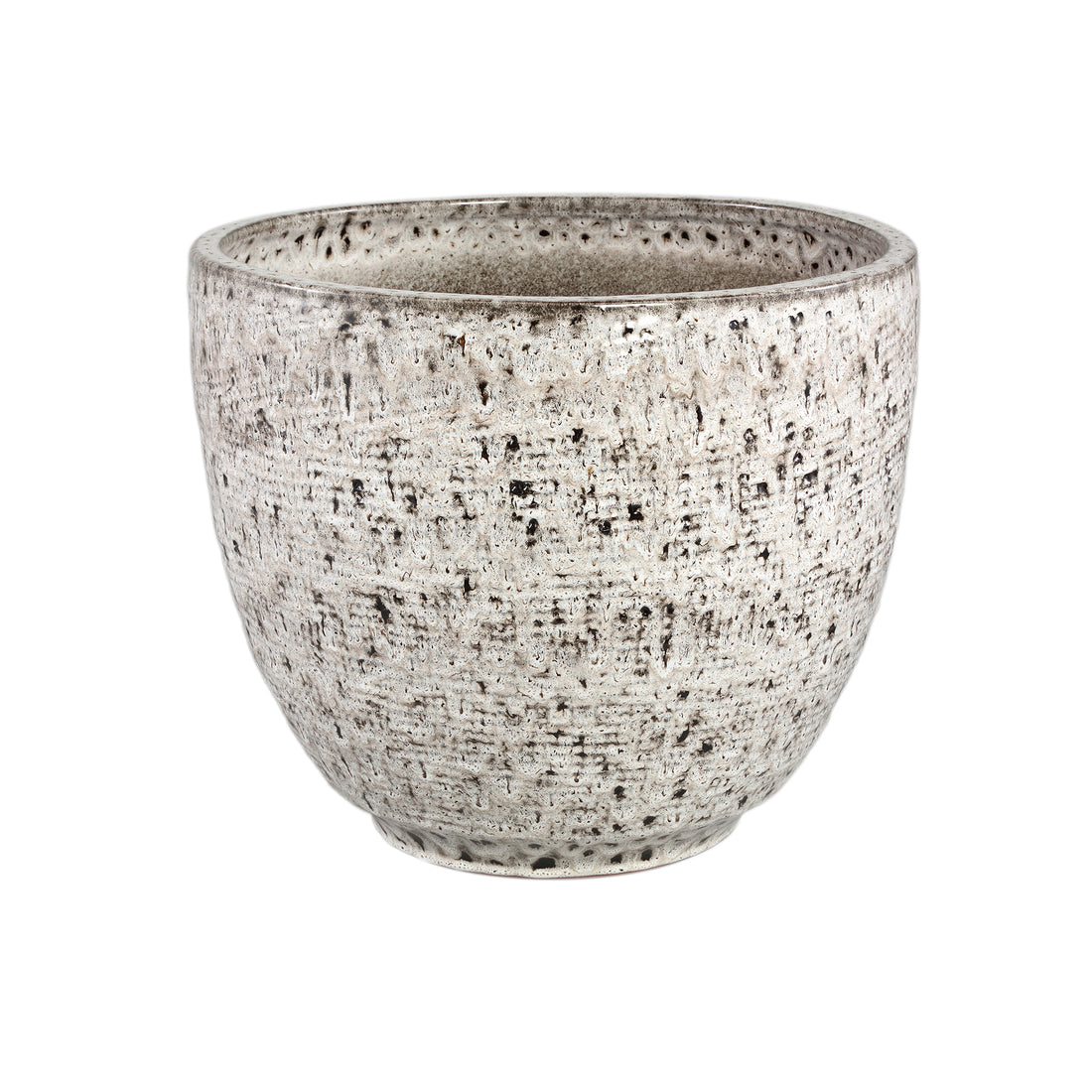 Elana White Round Ceramic Pot With Grey PatternXXL 50x50.5x44cm PTMD