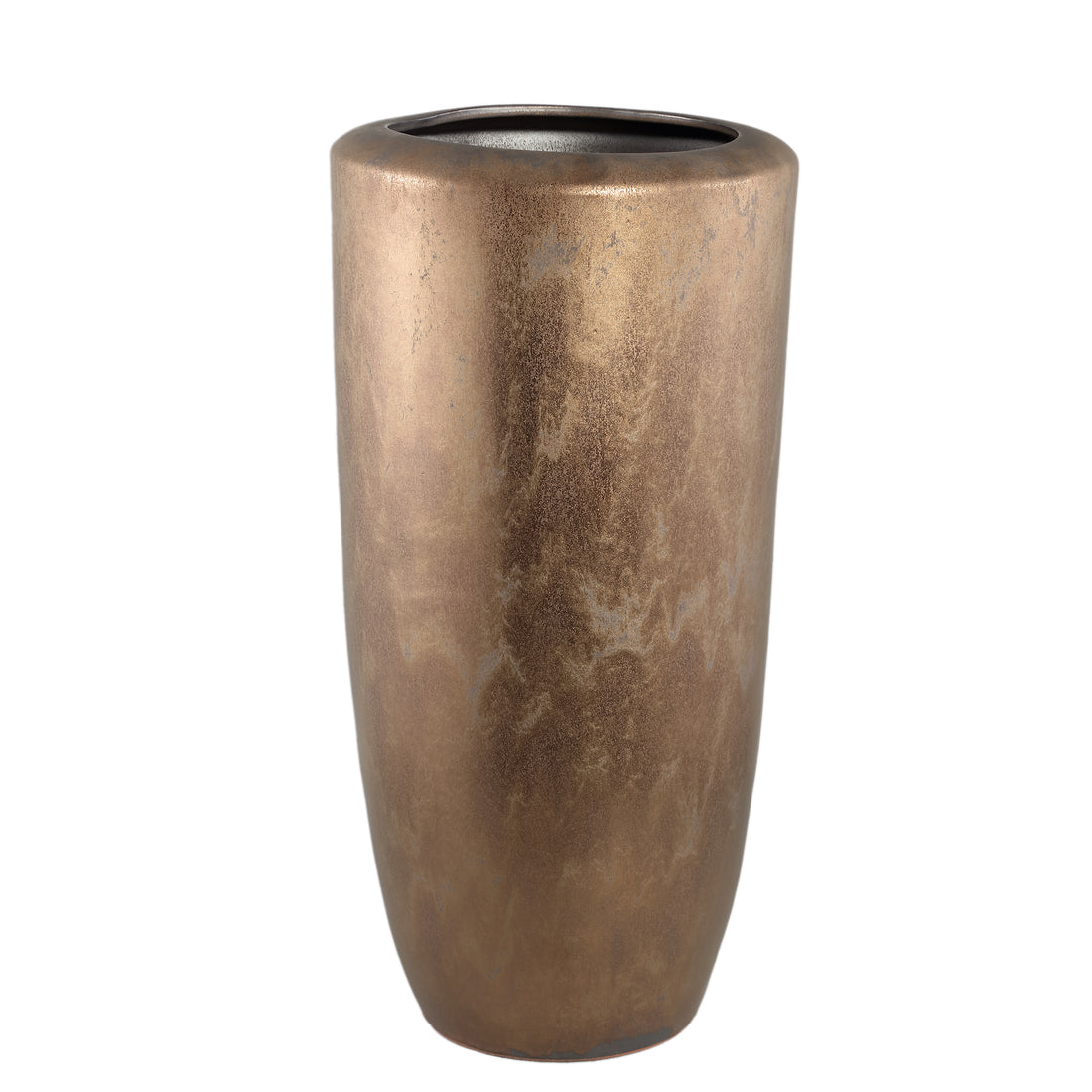 Kyleigh Brons Rond Keramiek Pot Smooth High XL PTMD