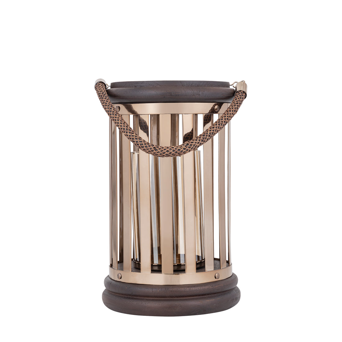 Sjorsh BrownGold Mango Wood St. Steel Lantern L PTMD