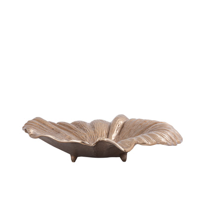 Schaal Losh BrownGold Alu Wavy Leaf Ovaal PTMD