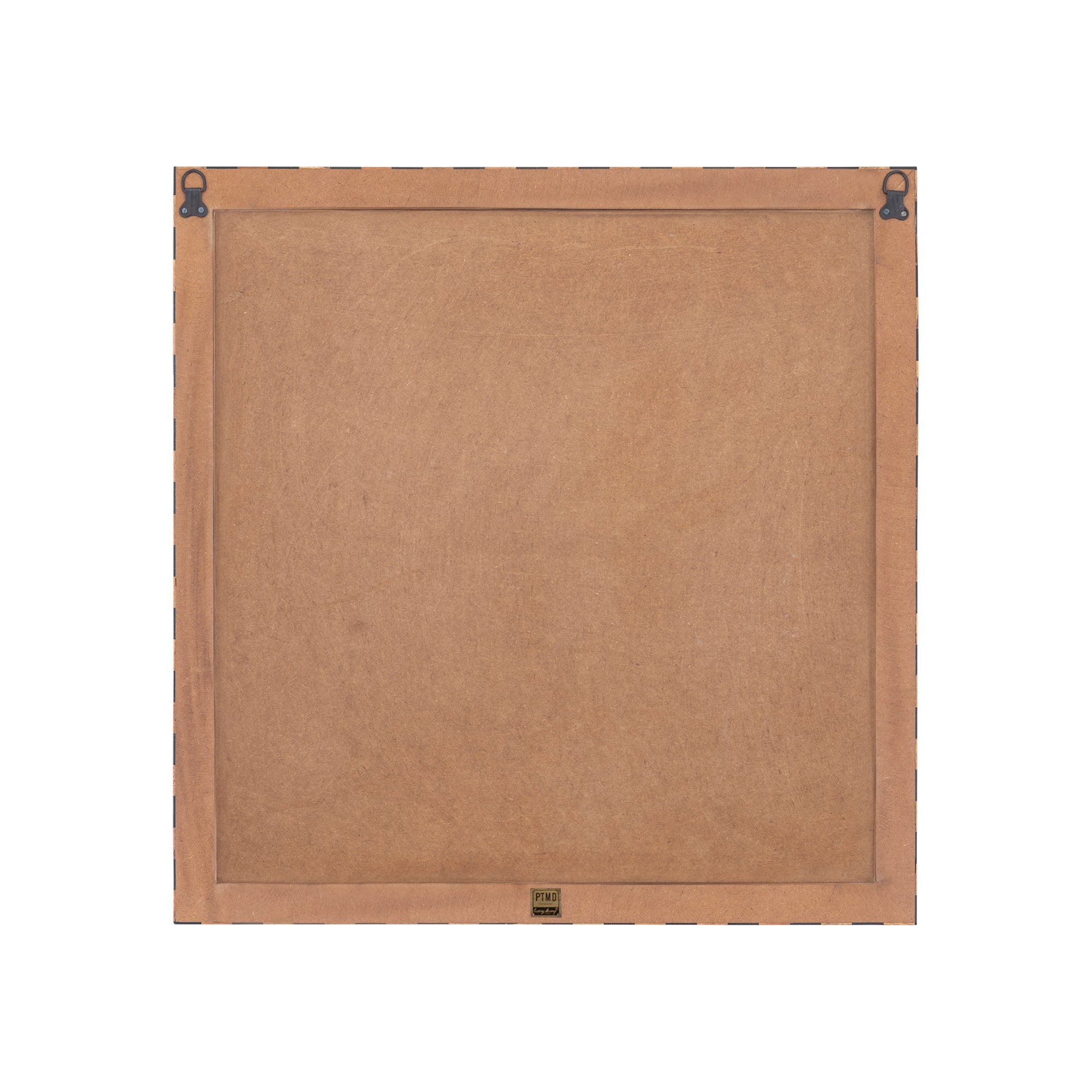 Jordie Brown Wooden Rect Wall Panel Round Pattern 60x60cm PTMD