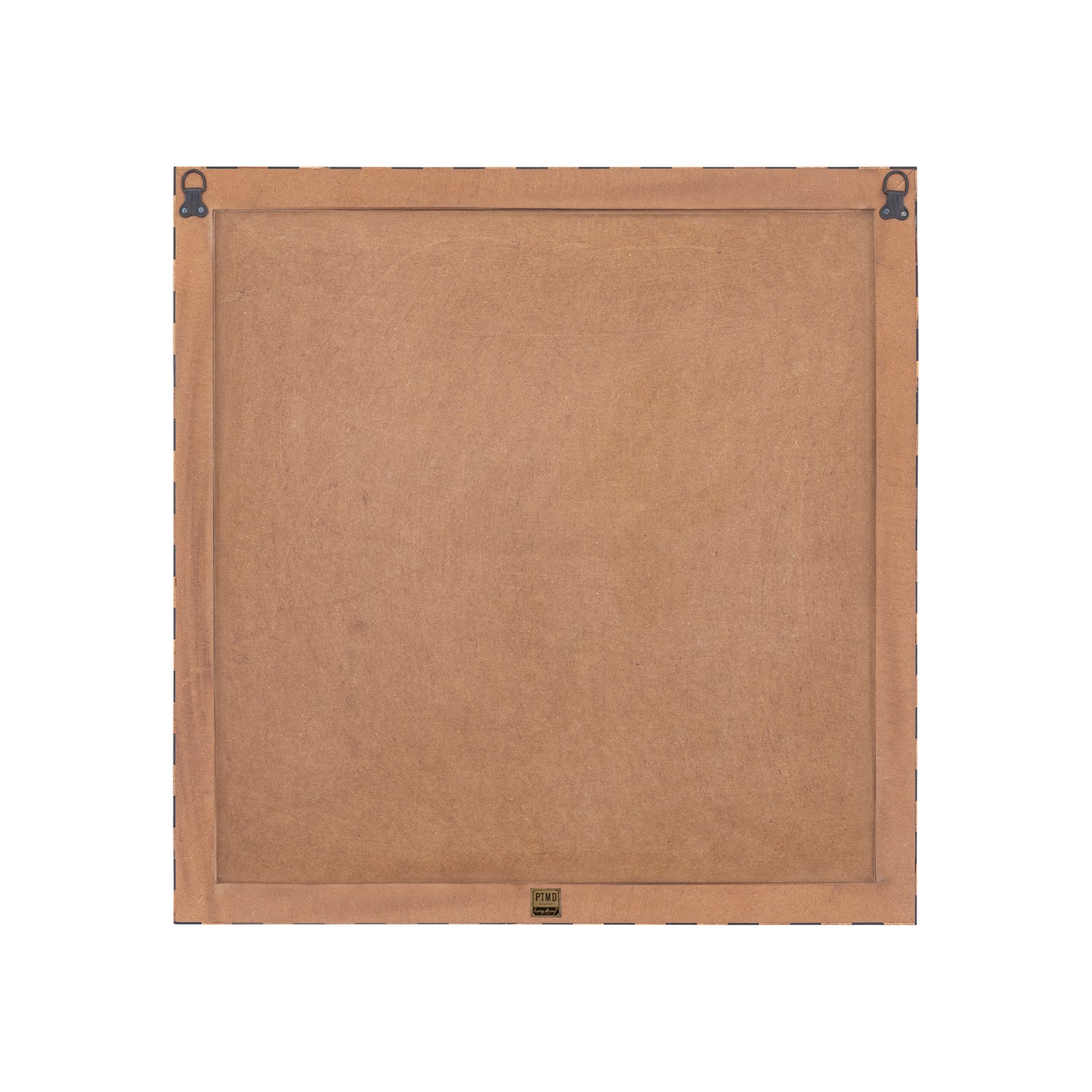 Jordie Brown Wooden Rect Wall Panel Round Pattern 60x60cm PTMD