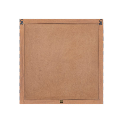 Jordie Brown Wooden Rect Wall Panel Round Pattern 60x60cm PTMD