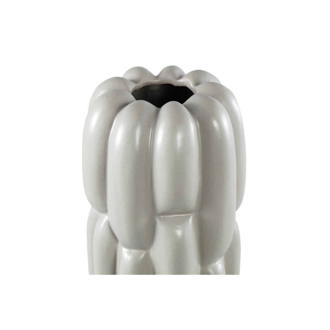 Seanis Grey Round Ceramic Vase Block Pattern S 14x14x51cm PTMD