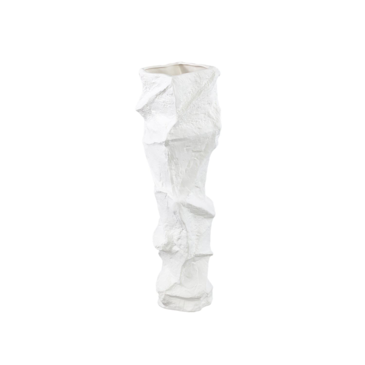 Kellie White Ceramic Organic Shaped Vase High 15,5x48cm PTMD