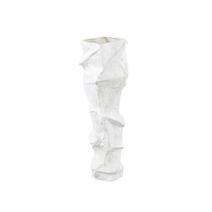 Kellie White Ceramic Organic Shaped Vase High 15,5x48cm PTMD