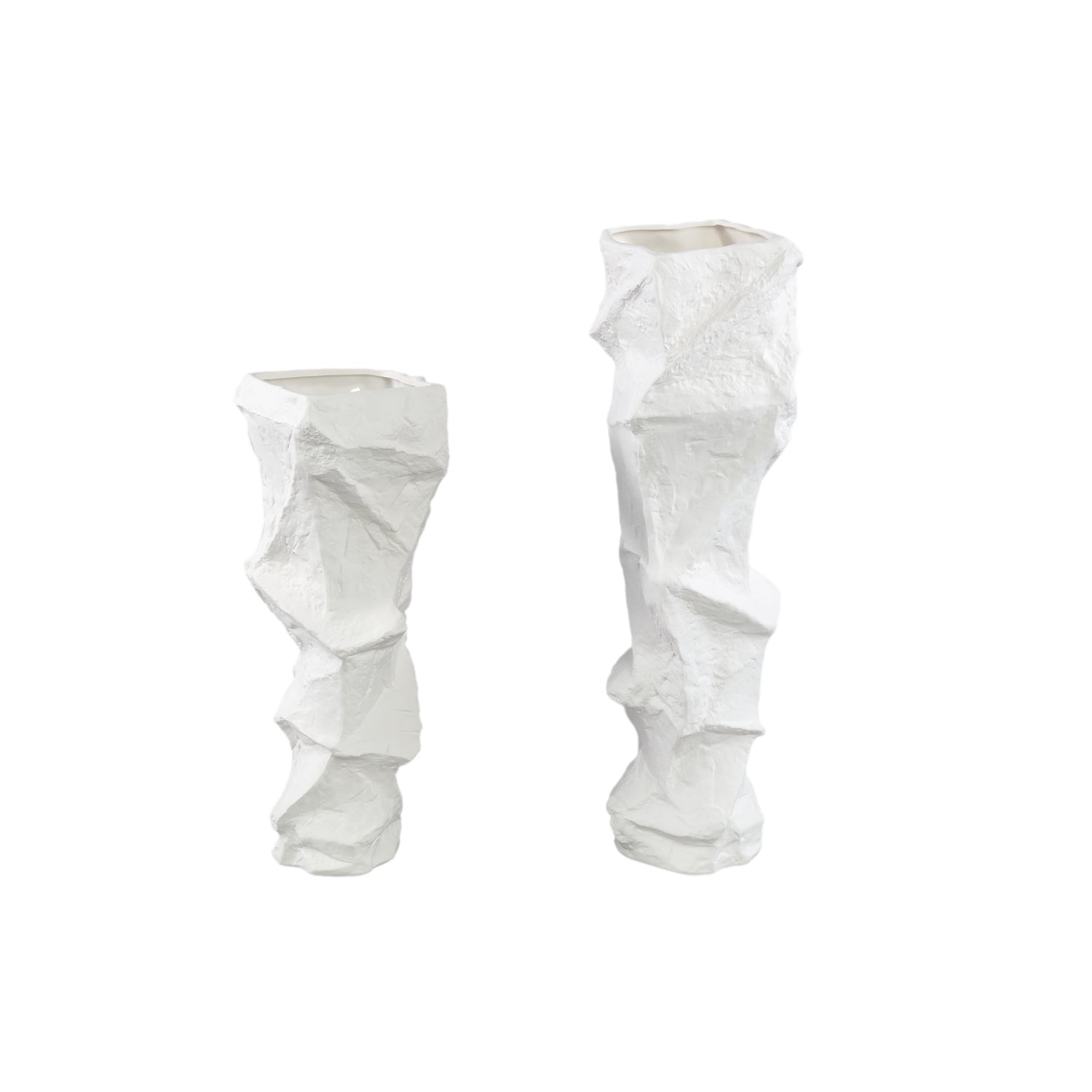 Kellie White Ceramic Organic Shaped Vase High 15,5x48cm PTMD