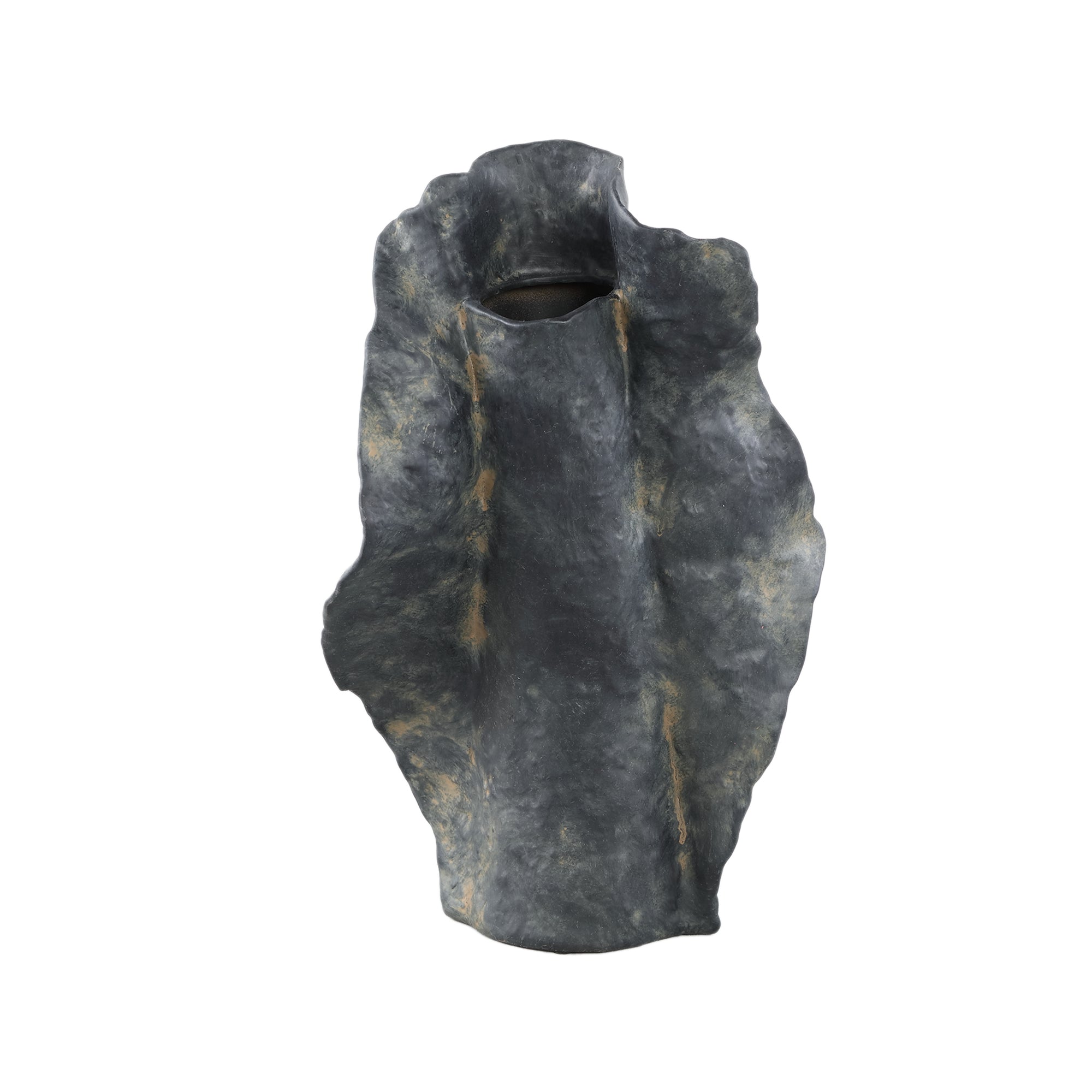 Aleigha Black Ceramic Organic Shaped Vaas L PTMD