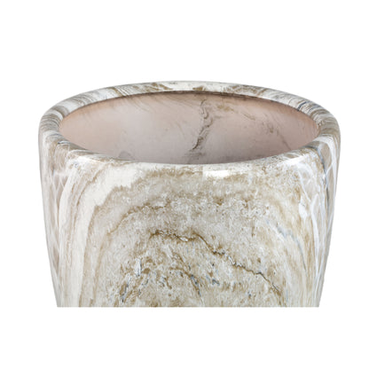 Pot Miah Beige Keramiek Marmer Look Pot Set van 3 Large PTMD