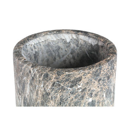 Miah Grey Ceramic Marble Look Pot Set Of 2 High PTMD