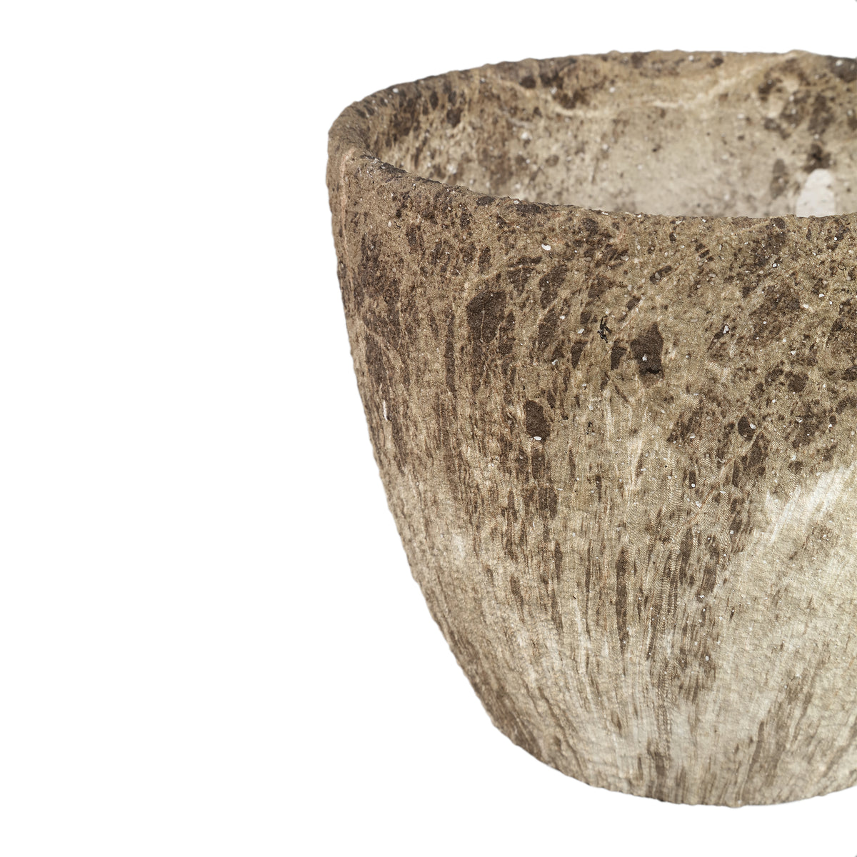 Miah Brown Ceramic Marble Look Pot Set Of 3 S PTMD