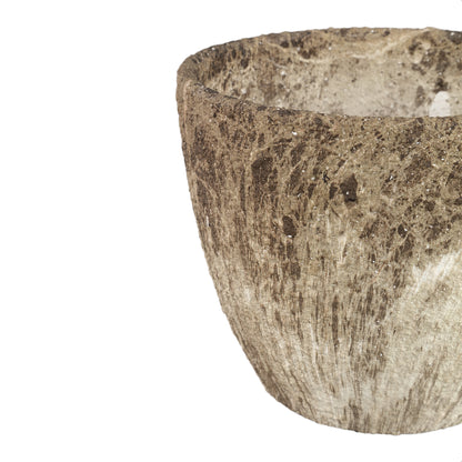 Miah Brown Ceramic Marble Look Pot Set Of 3 S PTMD