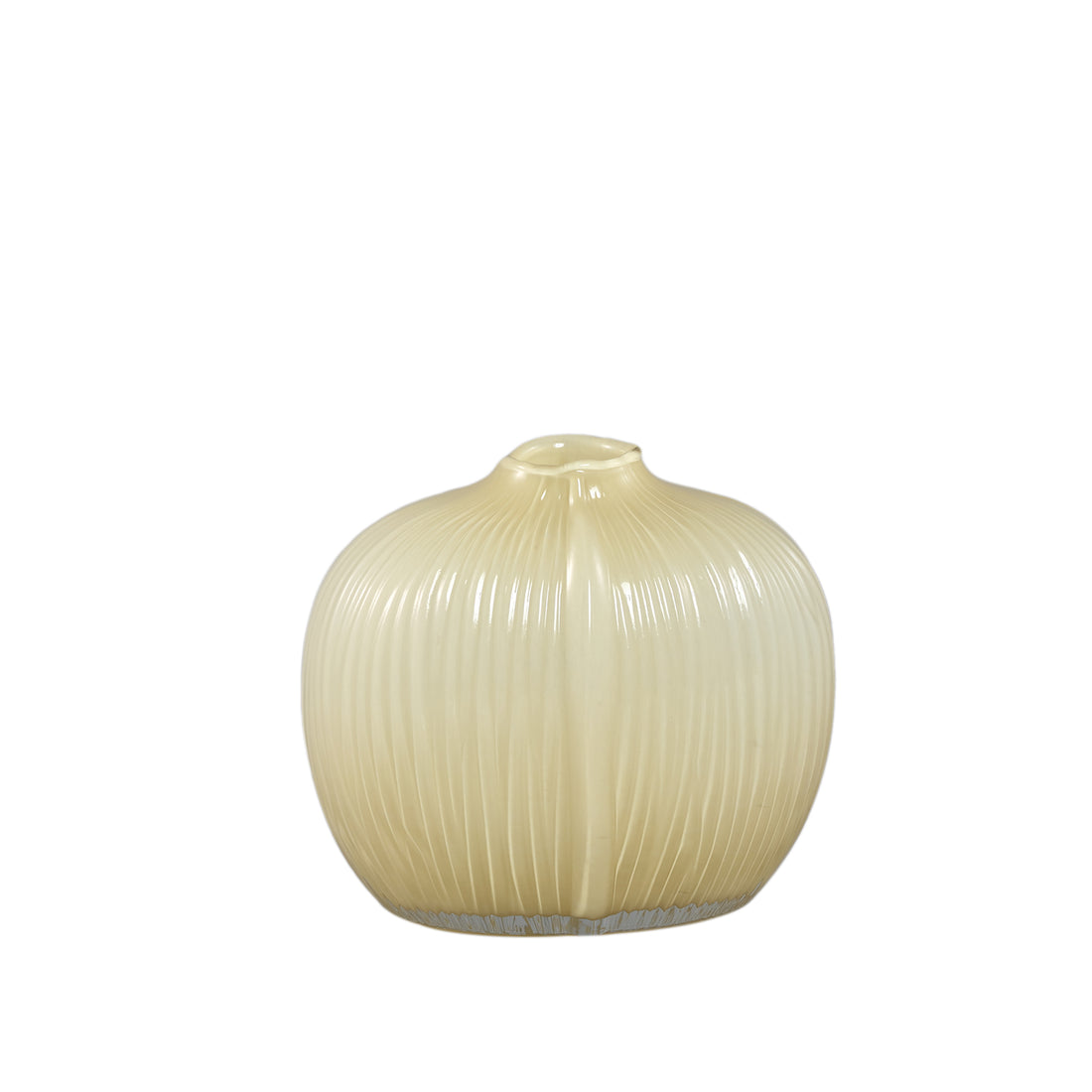 Vaas Jalisia Creme Glas Ovaal Ribbel Laag PTMD