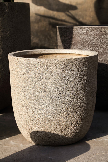 Delsey Beige GRC Structure Pot Set Of 4 PTMD