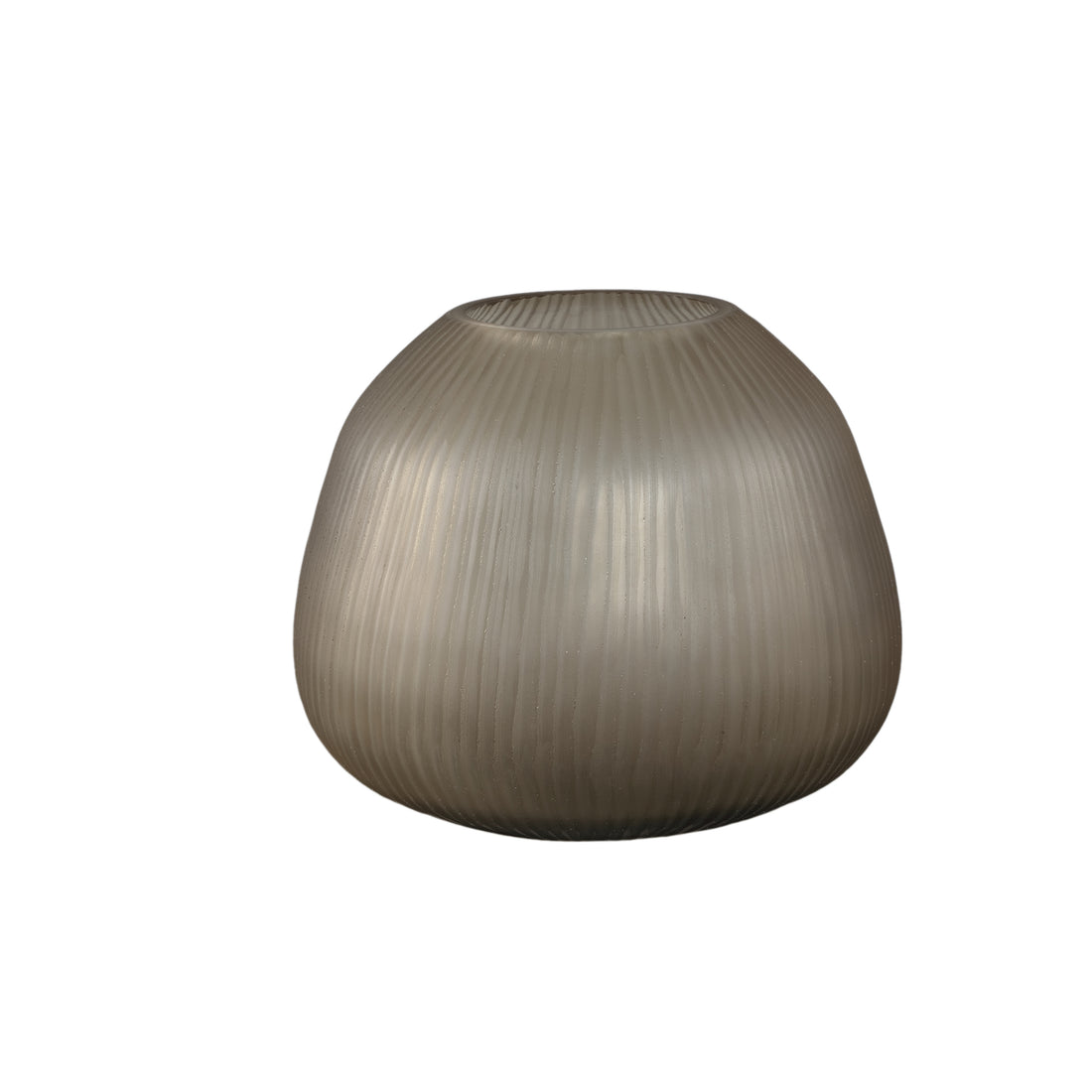 Vaas Marria Bruin Glas Ribbel Rond Small PTMD