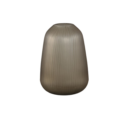 Vaas Marria Bruin Glas Ribbel Rond Medium PTMD