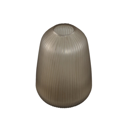 Vaas Marria Bruin Glas Ribbel Rond Medium PTMD