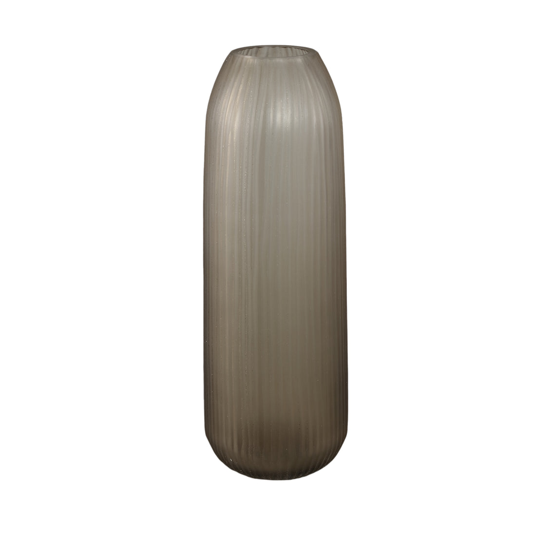 Vaas Marria Bruin Glas Ribbel Rond Large PTMD