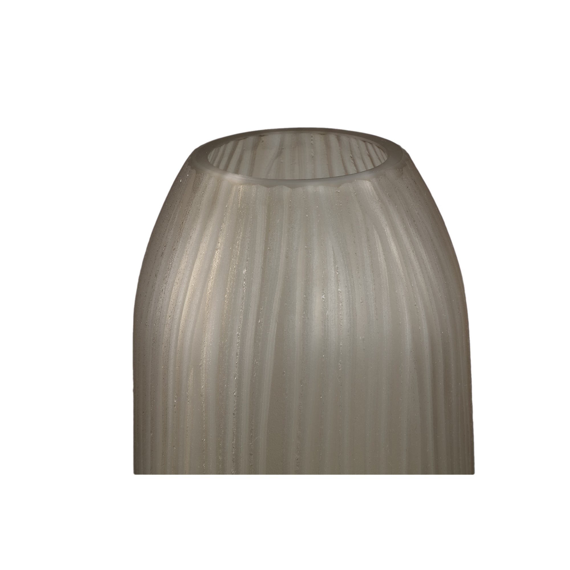 Vaas Marria Bruin Glas Ribbel Rond Large PTMD