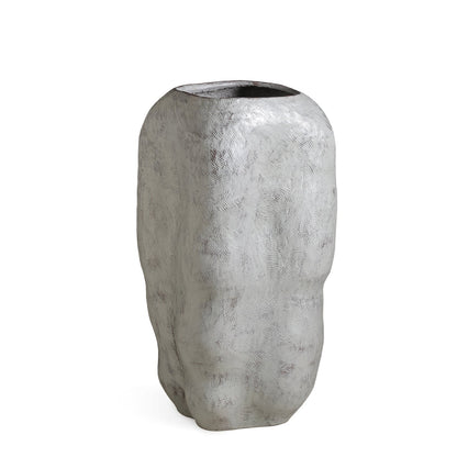 Velissa White Fiber Cement Pot Irregular Shape M PTMD