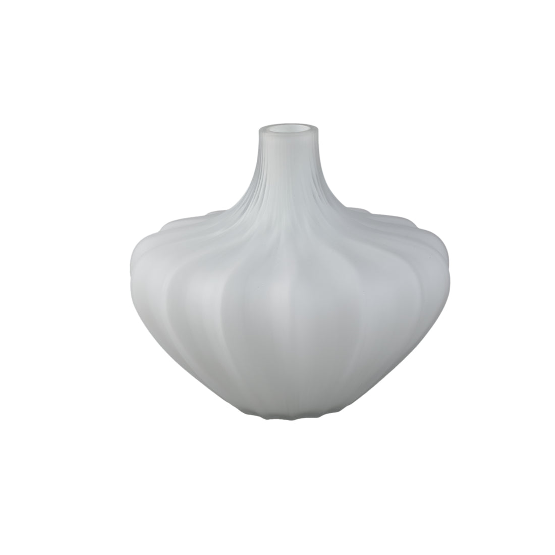 Aleiya White Handcut Solid Glass Smooth Low PTMD