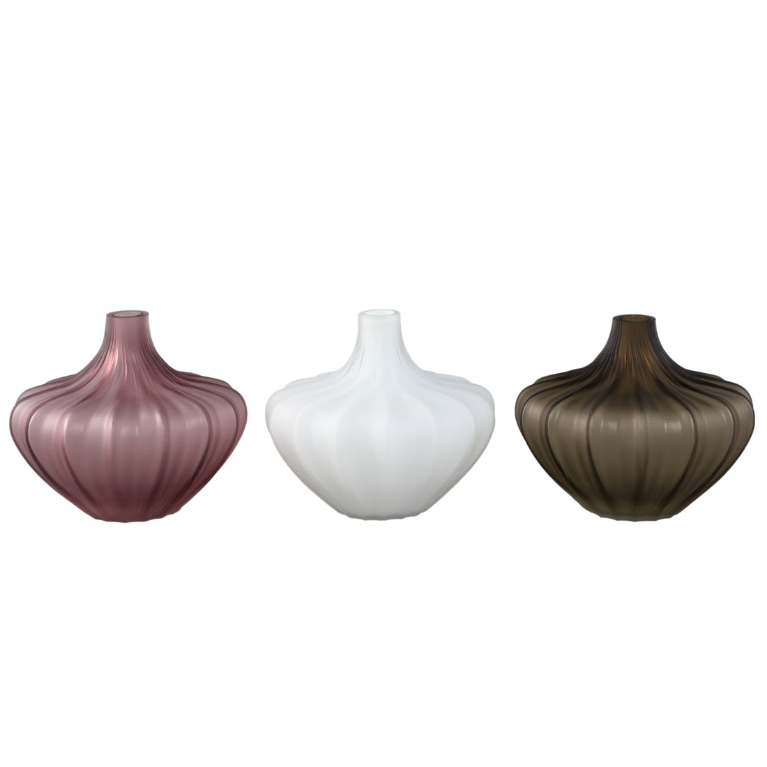 Aleiya White Handcut Solid Glass Smooth Low PTMD