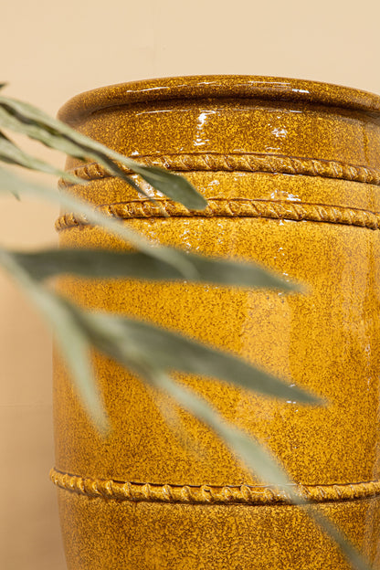 Lilliah Yellow Ceramic Pot High Set Of 2 PTMD
