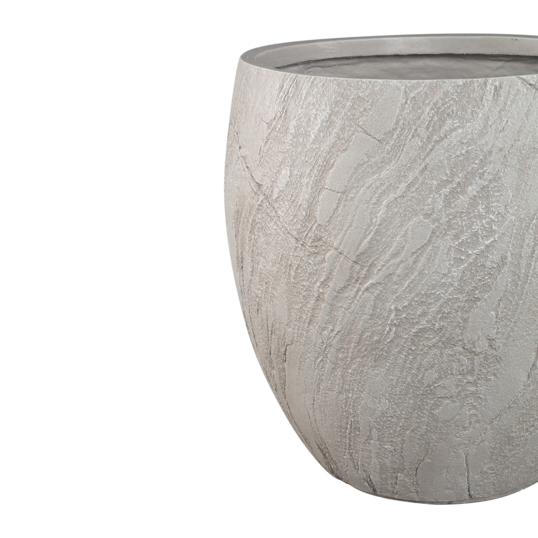 Berwin Beige Fiber Cement Rock Pot Set Of 3 Bombay PTMD