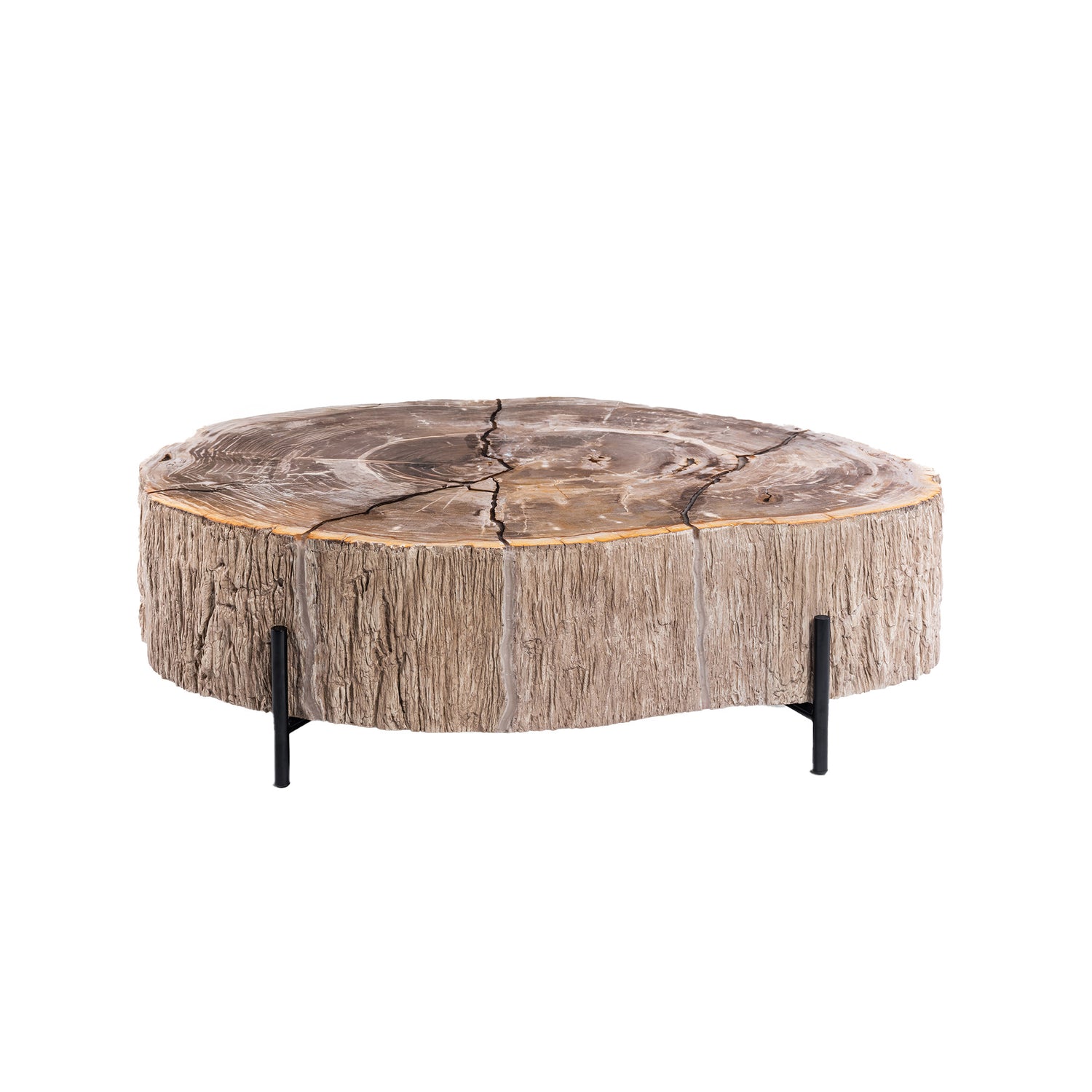 Taly Koffietafel Versteend Hout Naturel Large PTMD