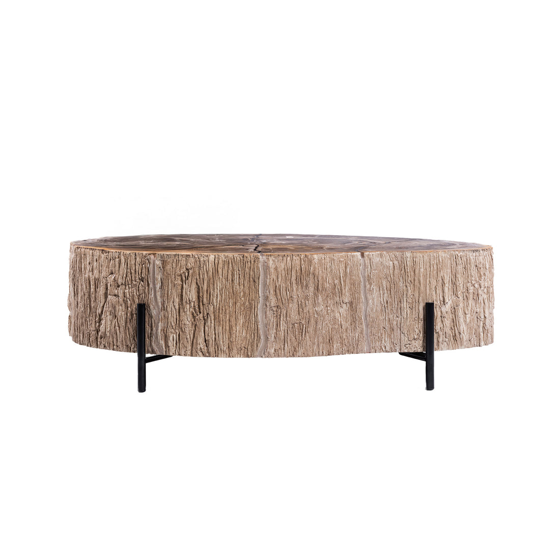 Taly Koffietafel Versteend Hout Naturel Large PTMD