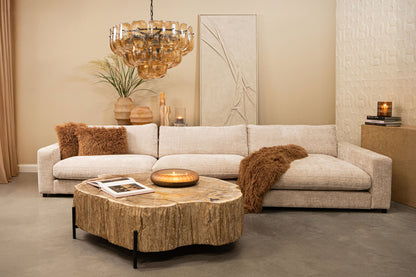 Taly Koffietafel Versteend Hout Naturel Large PTMD