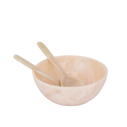 Saladeschaal Cayley Wit Poly Rond Salad Met Bestek PTMD