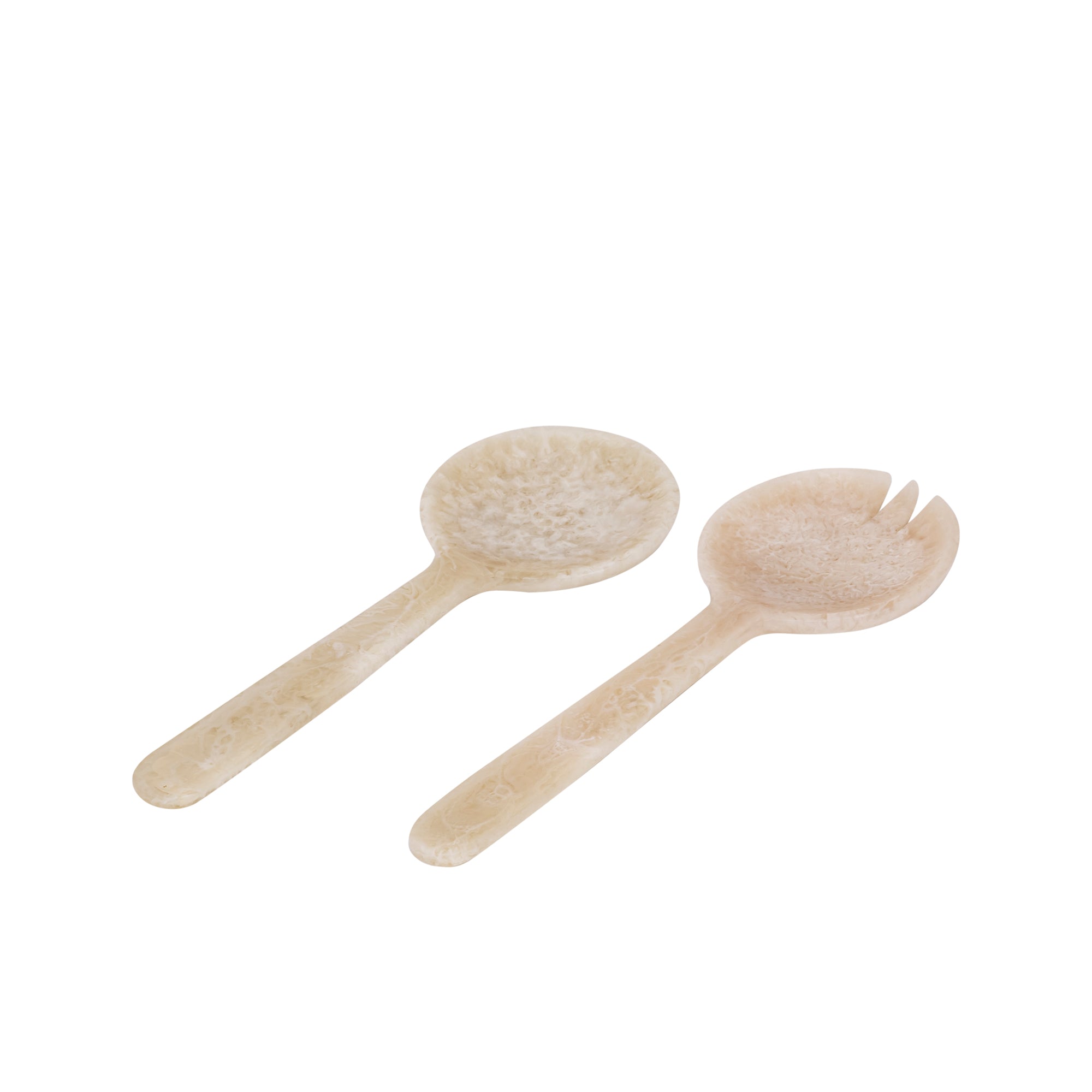 Saladeschaal Cayley Wit Poly Rond Salad Met Bestek PTMD