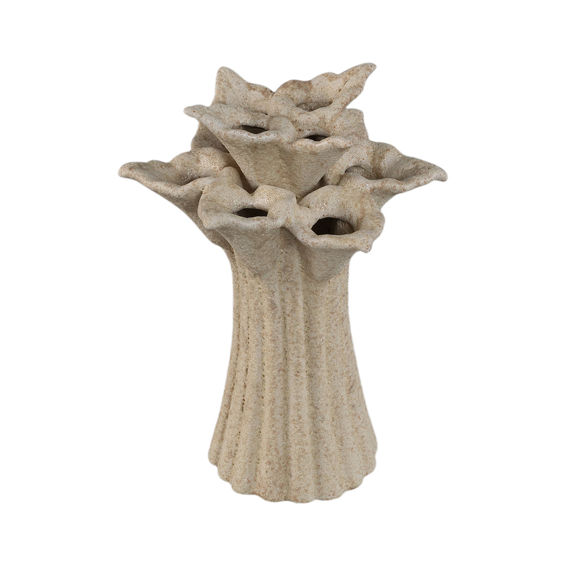 Vaas Ellodie Creme Keramiek Bloem B Tulp Medium PTMD