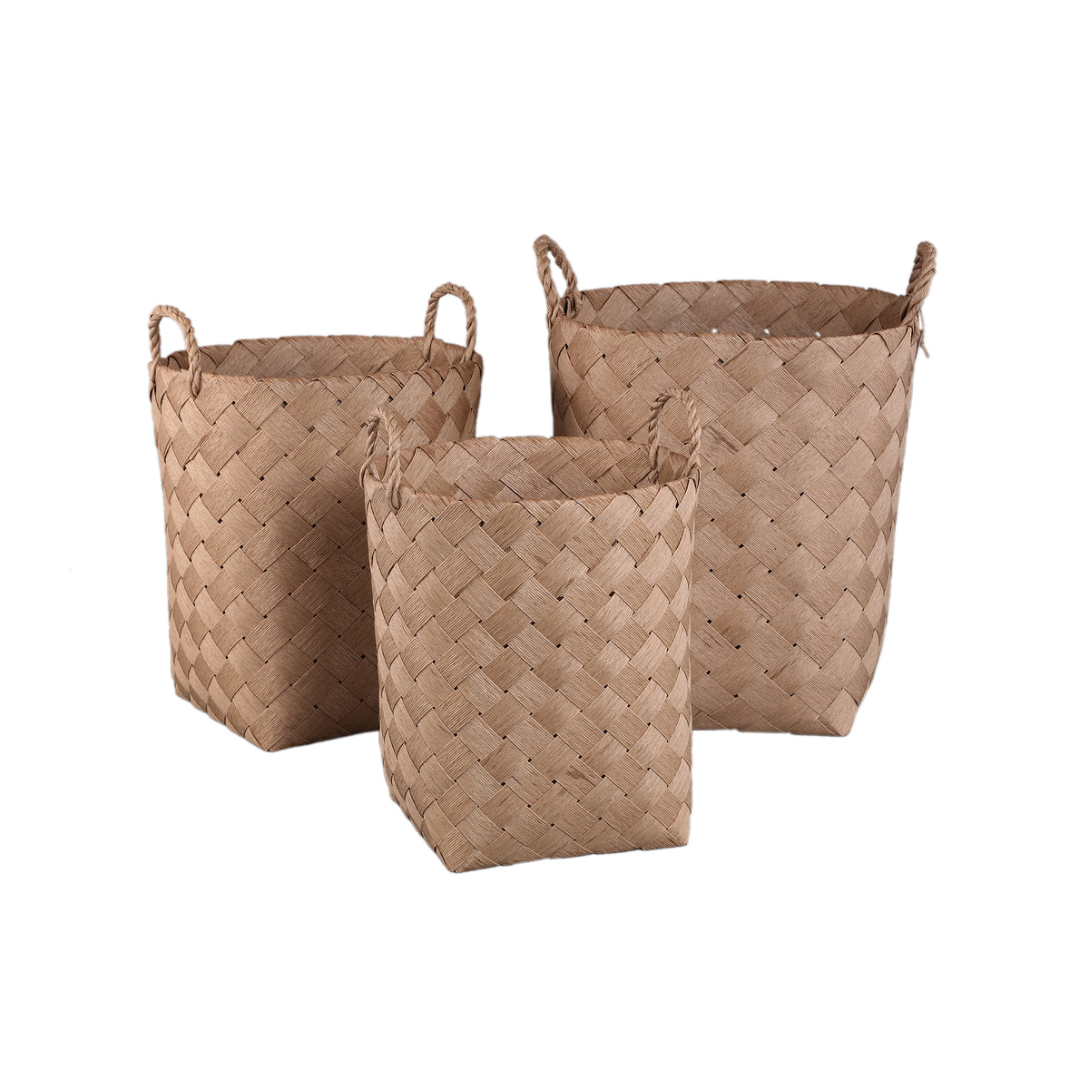 Clarke Natural Round Woven Paper Basket Handle SV3 PTMD