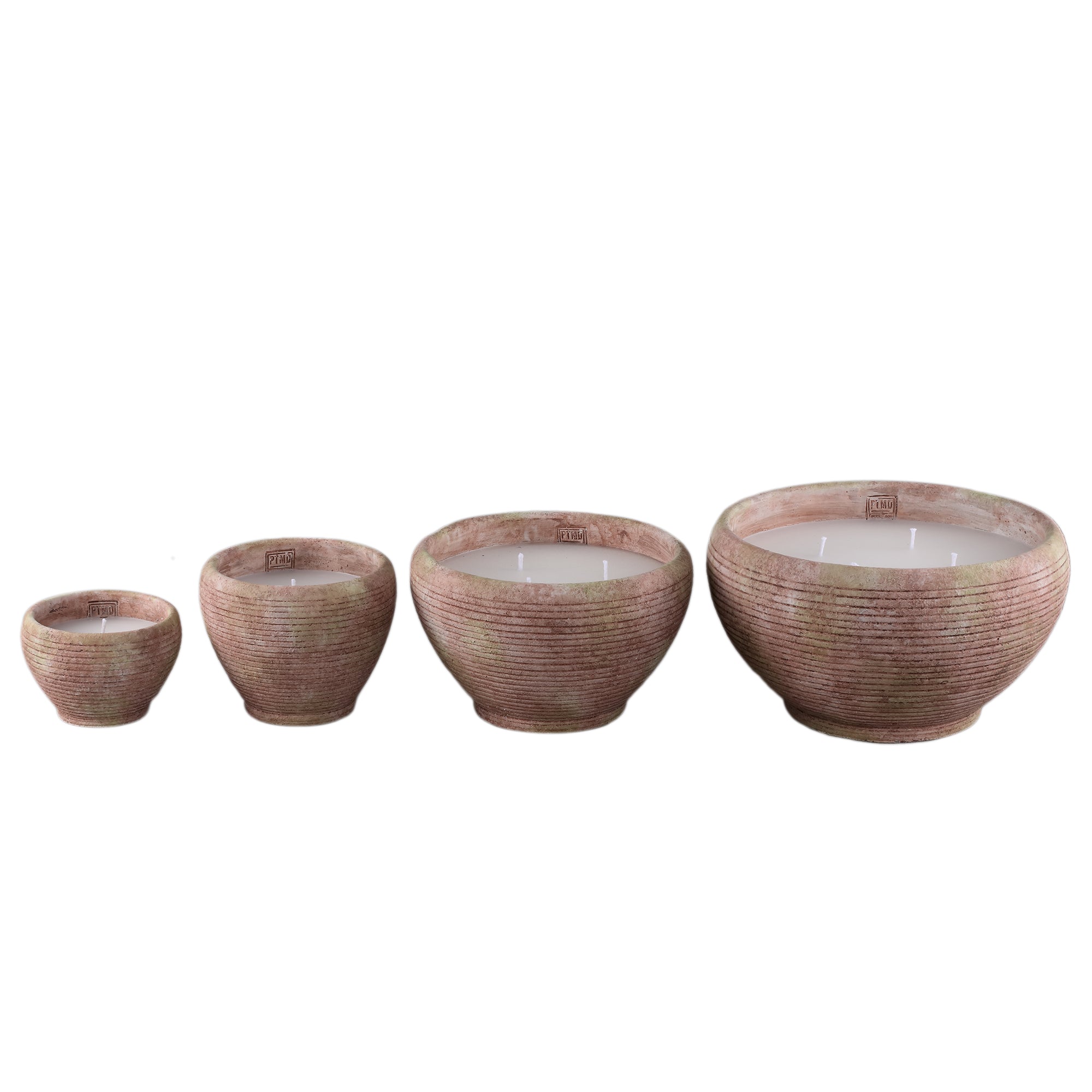 Outdoor Kaars Pedro Bruin Cement Streep Extra Large PTMD